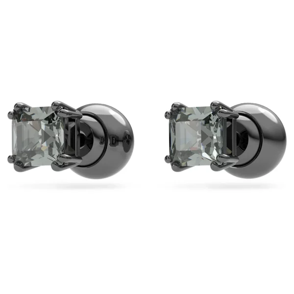 Swarovski Millenia Ohrstecker Kissenschliff, Schwarz, Rutheniert 5642511 – Bild 3